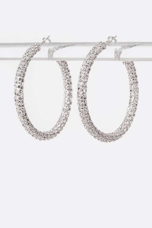 50 MM Iconic Rhinestone Hoops